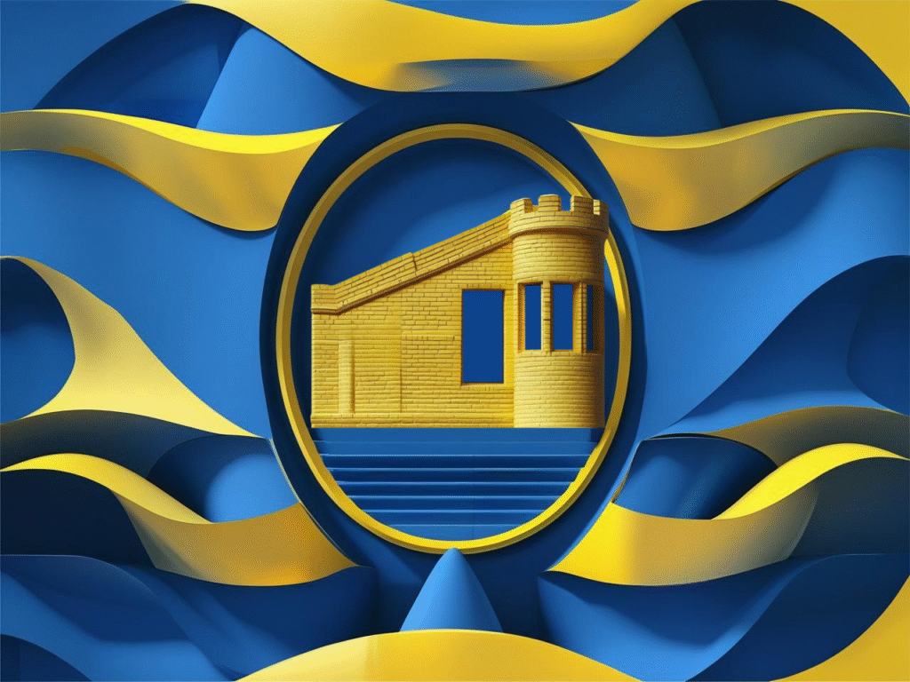 Ilustración artística de la bandera del municipio de Guánica, Puerto Rico