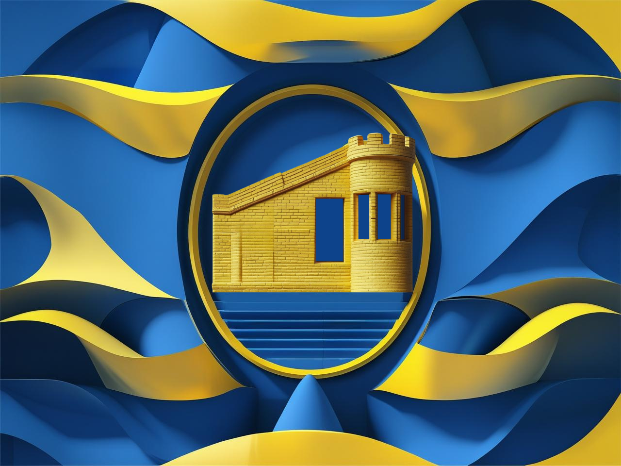 Ilustración artística de la bandera del municipio de Guánica, Puerto Rico